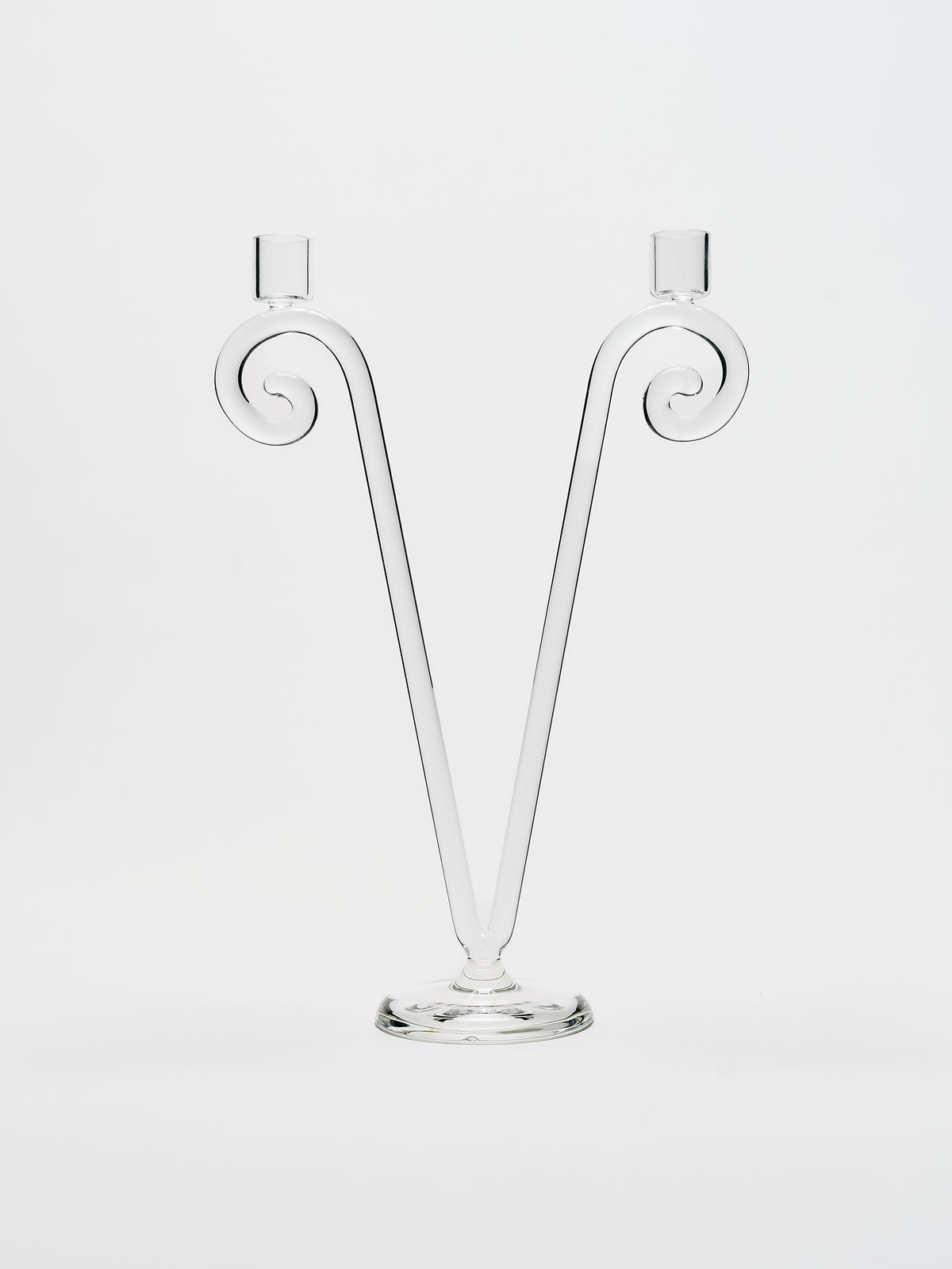 Double Stem Spiral Candleholder