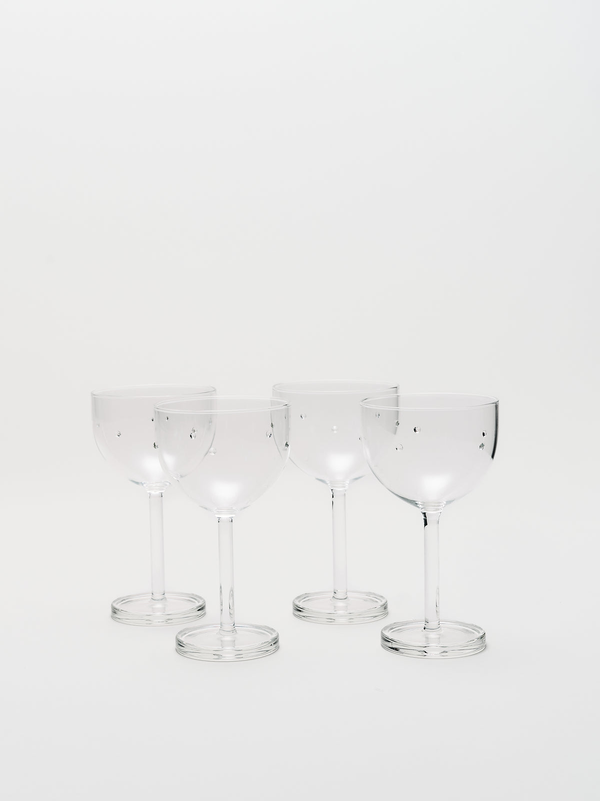 Firenze Nick & Nora Glass Set - Clear w/ Swarovski Crystal - Product Image