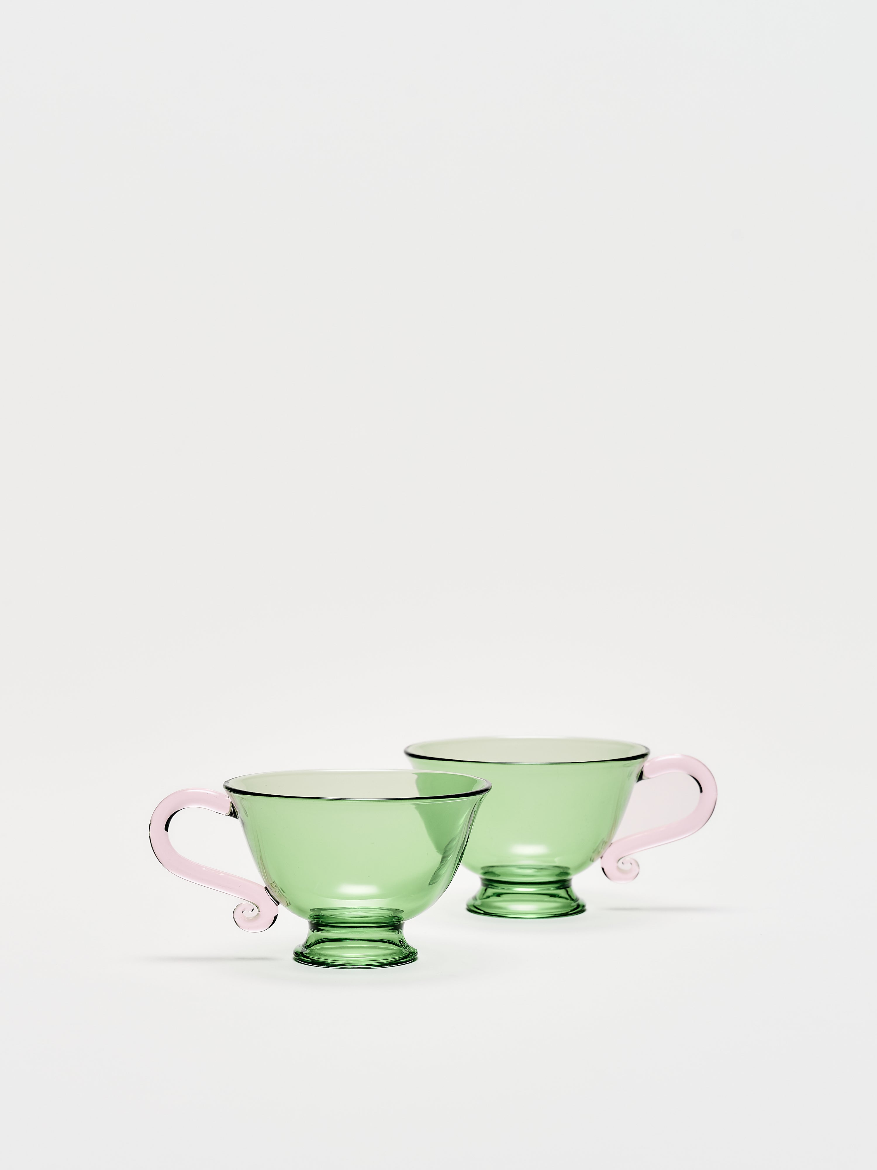 L'espresso Set - Green w/ Pink