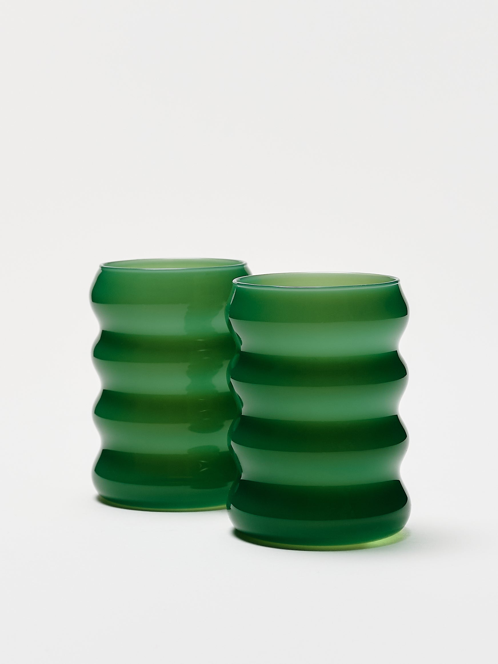 Opaque Ripple Cup Set - Jade 