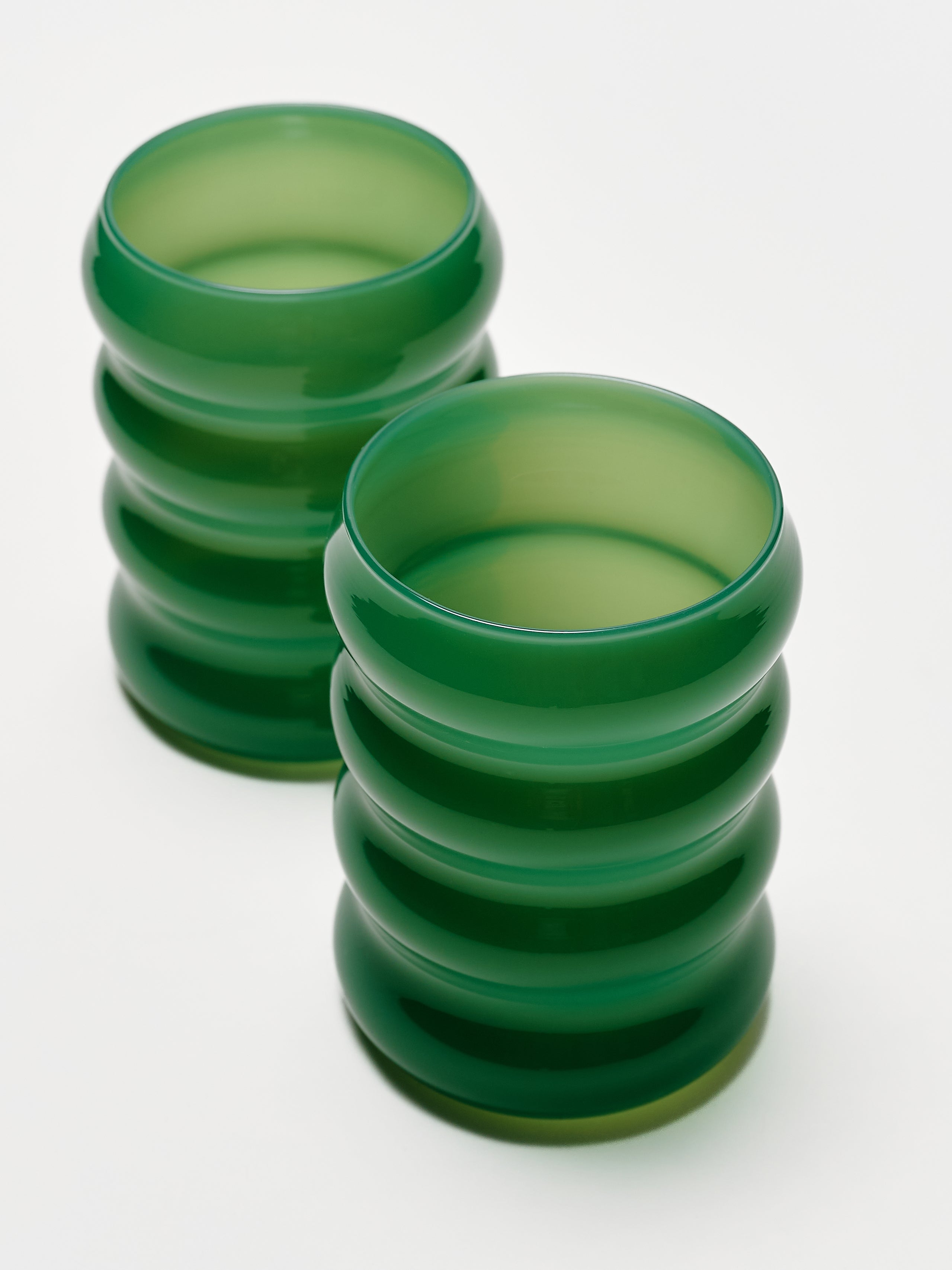 Opaque Ripple Cup Set - Jade 