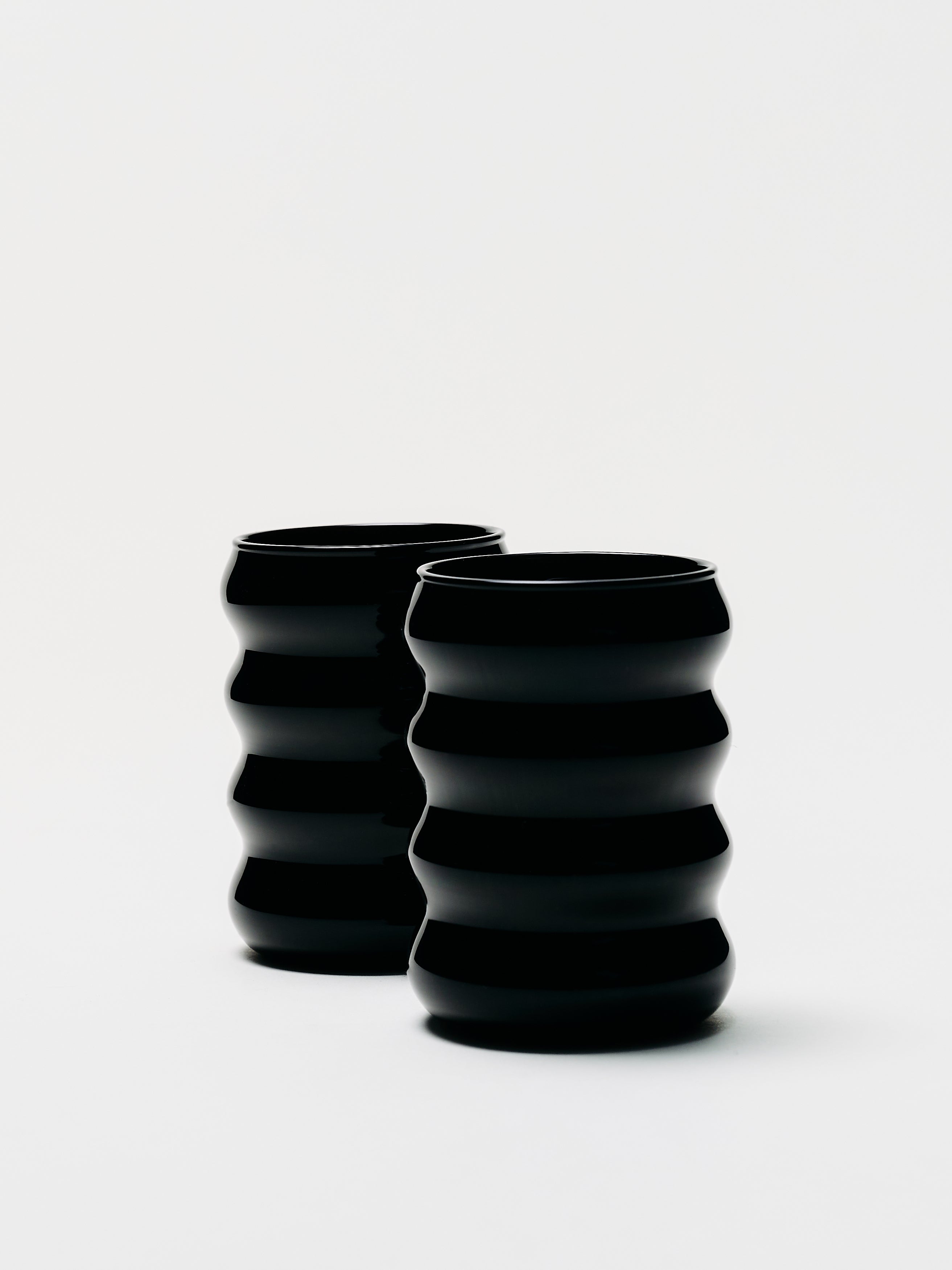 Opaque Ripple Cup Set - Onyx - Product Image