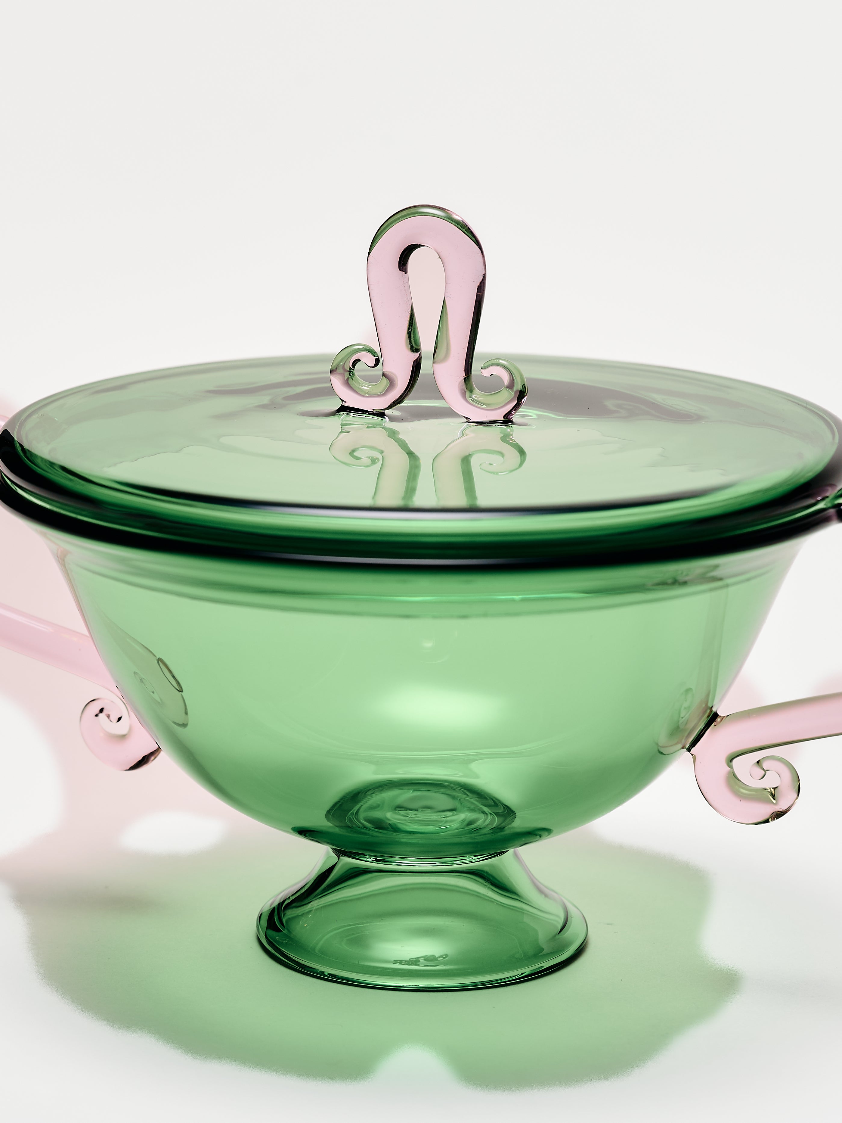 Preserves Jar - Green w/ Pink