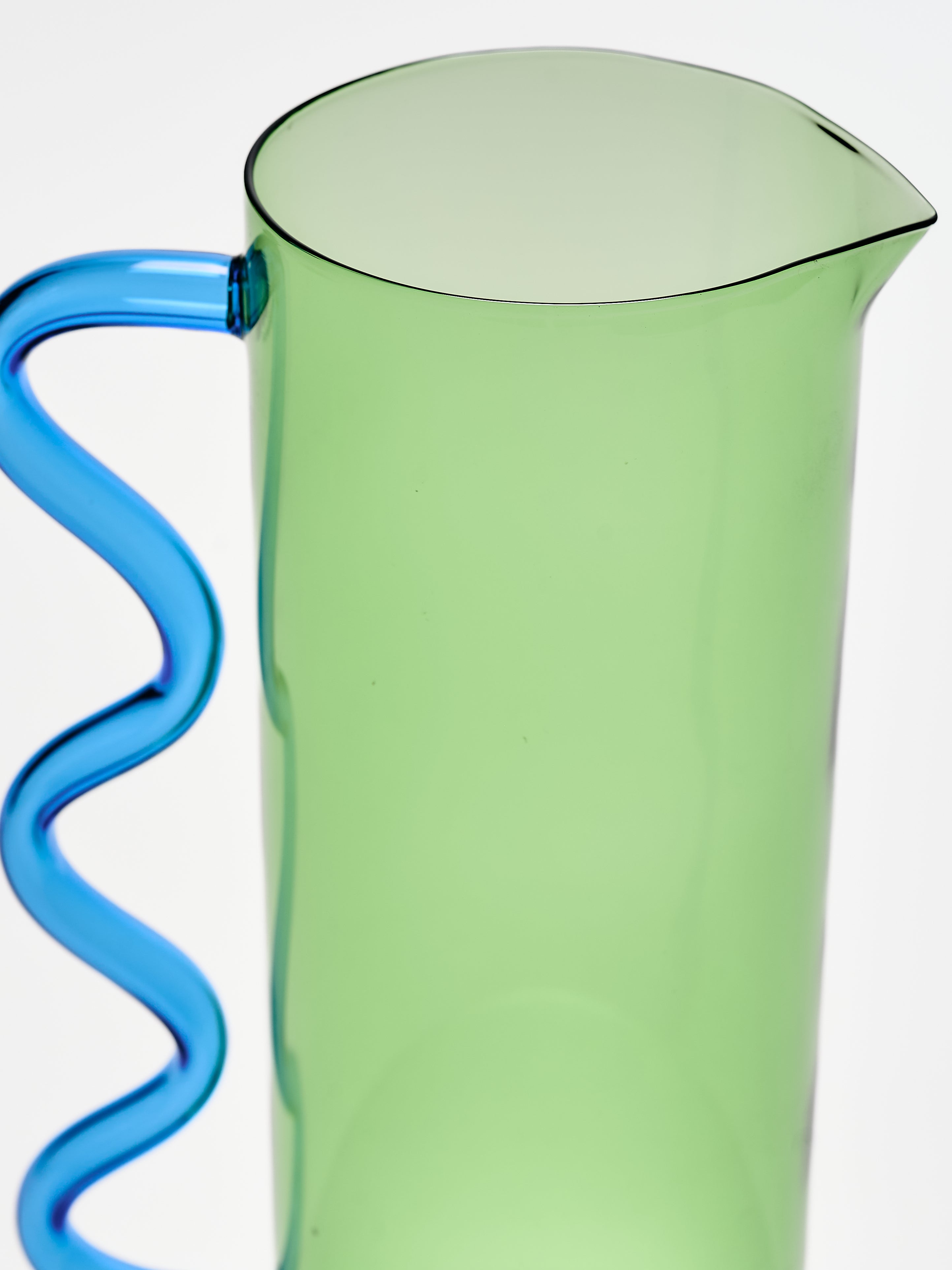 Wave Pitcher - Green w/ Blue