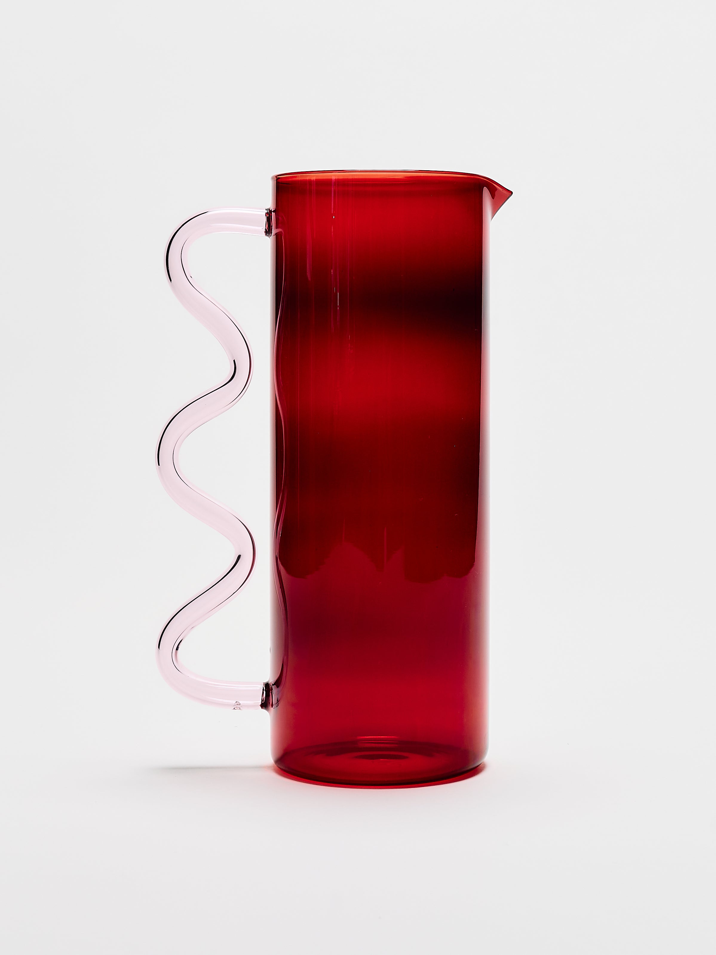 Wave Pitcher - Red w/ Pink