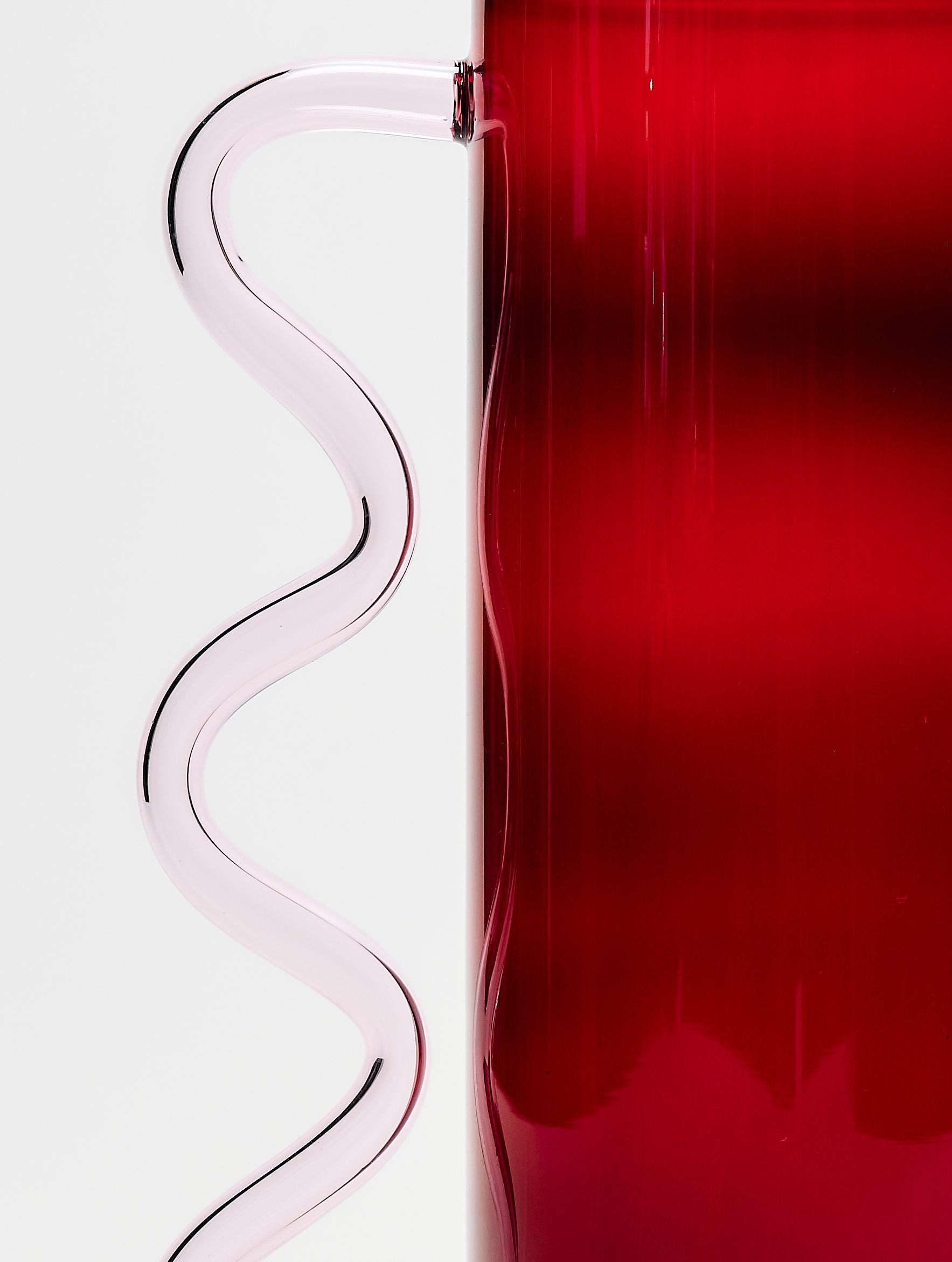 Wave Pitcher - Red w/ Pink