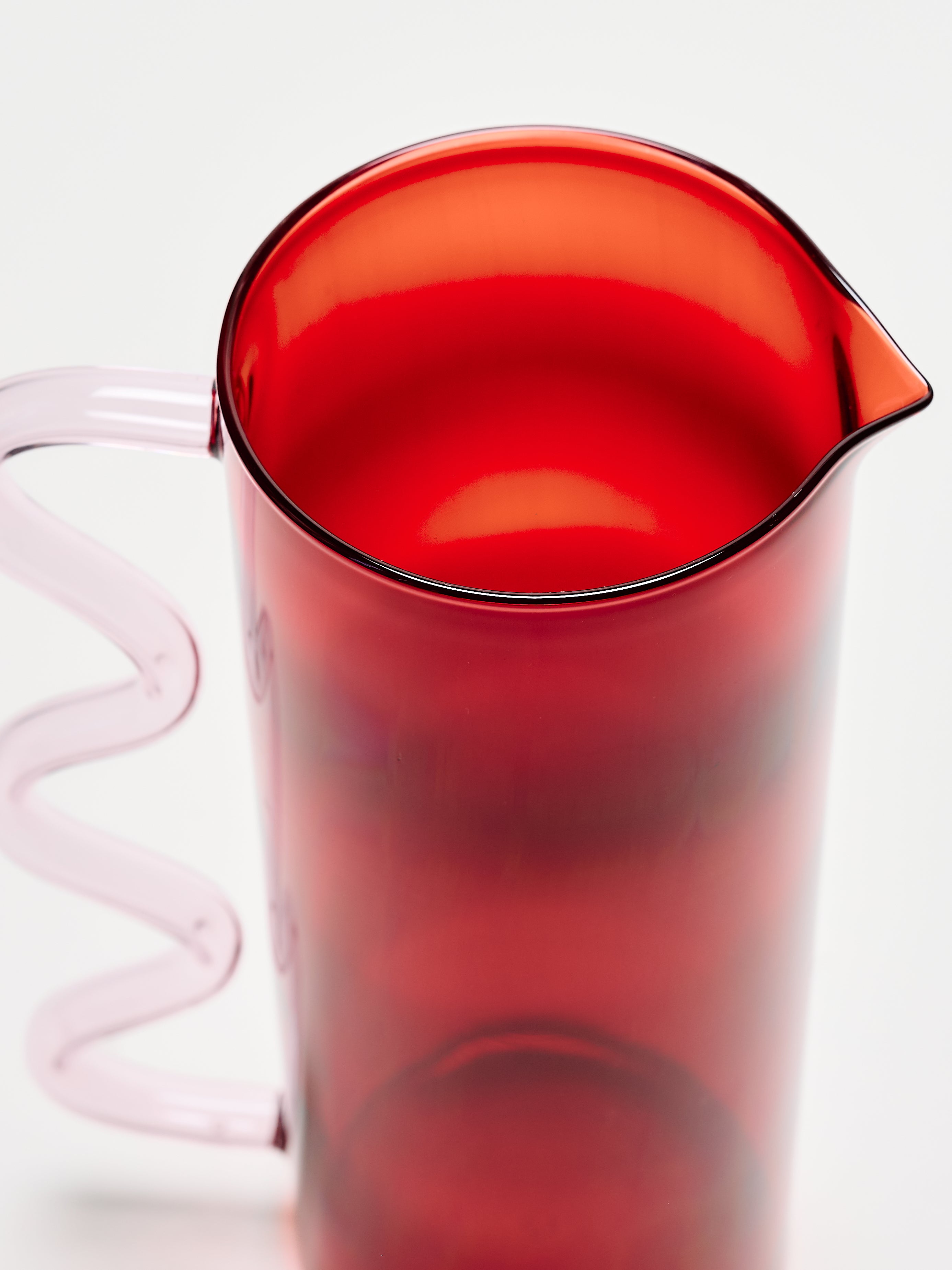 Wave Pitcher - Red w/ Pink