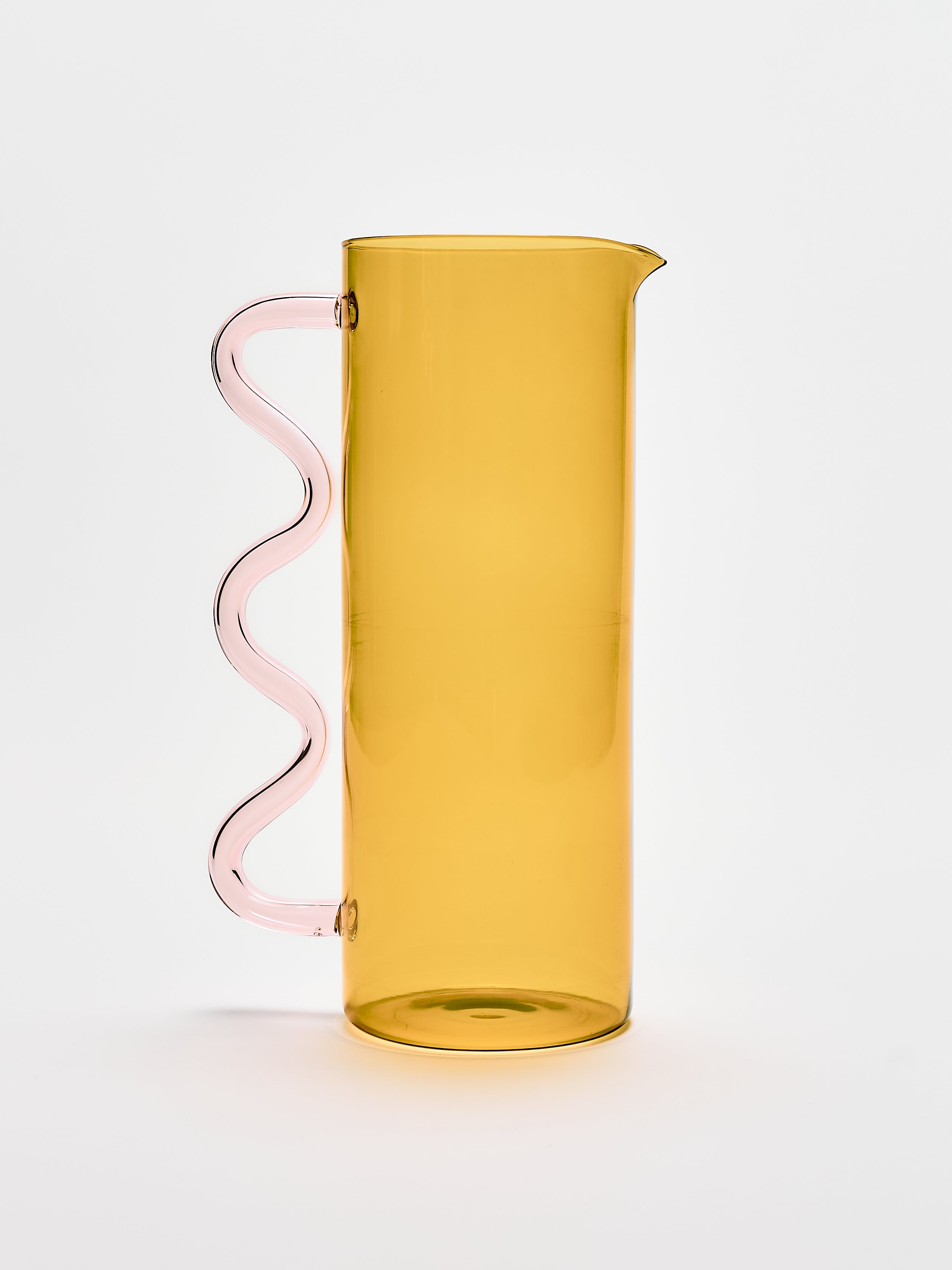 Wave Pitcher - Yellow w/ Pink