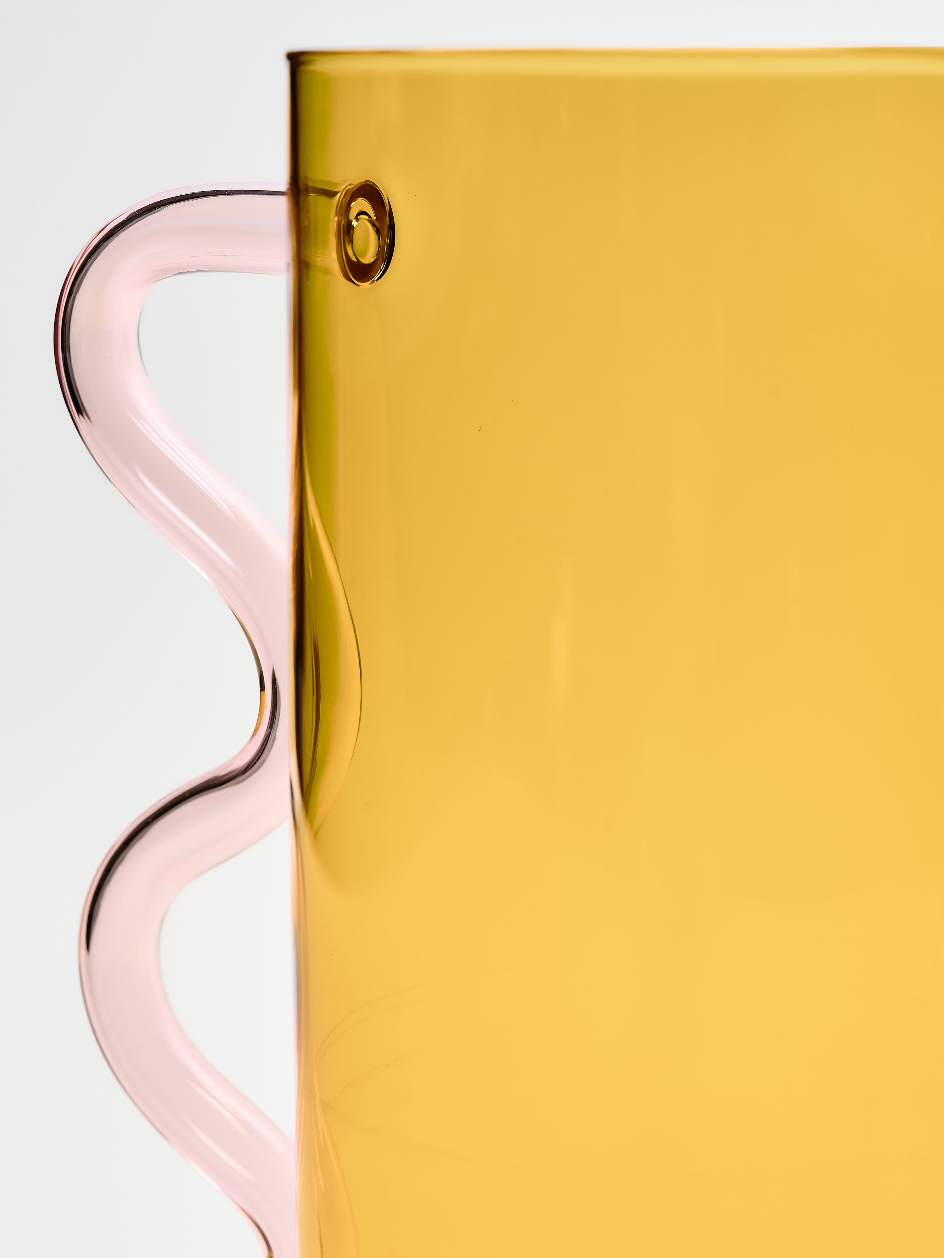 Wave Pitcher - Yellow w/ Pink