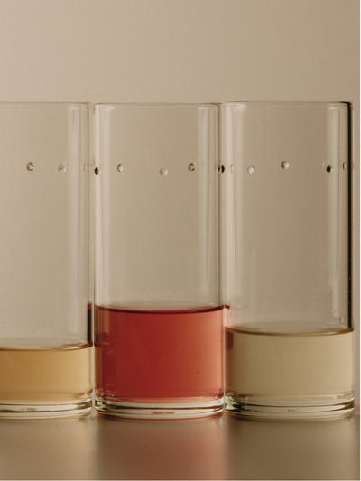 Venezia Collins Glass Set - Clear w/ Swarovski Crystal - Editorial One 